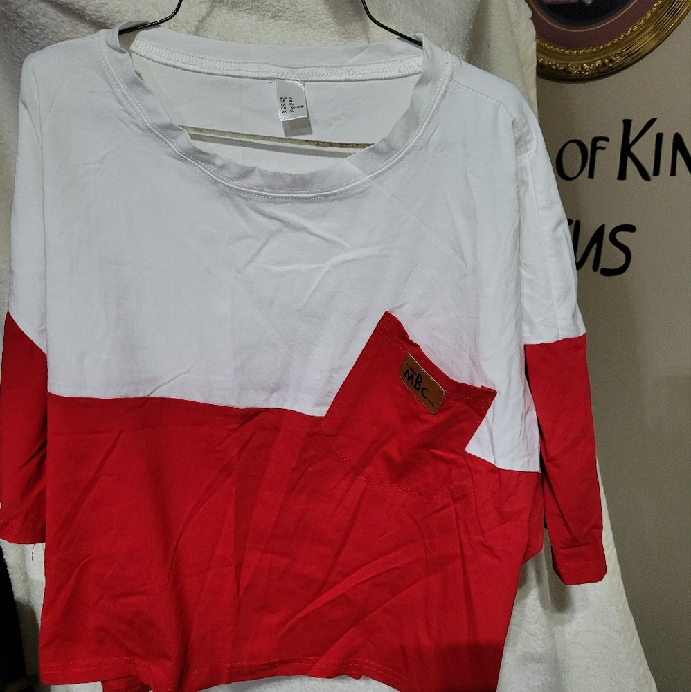 (2192) Fashion MBC Wear Size XL, Red/White